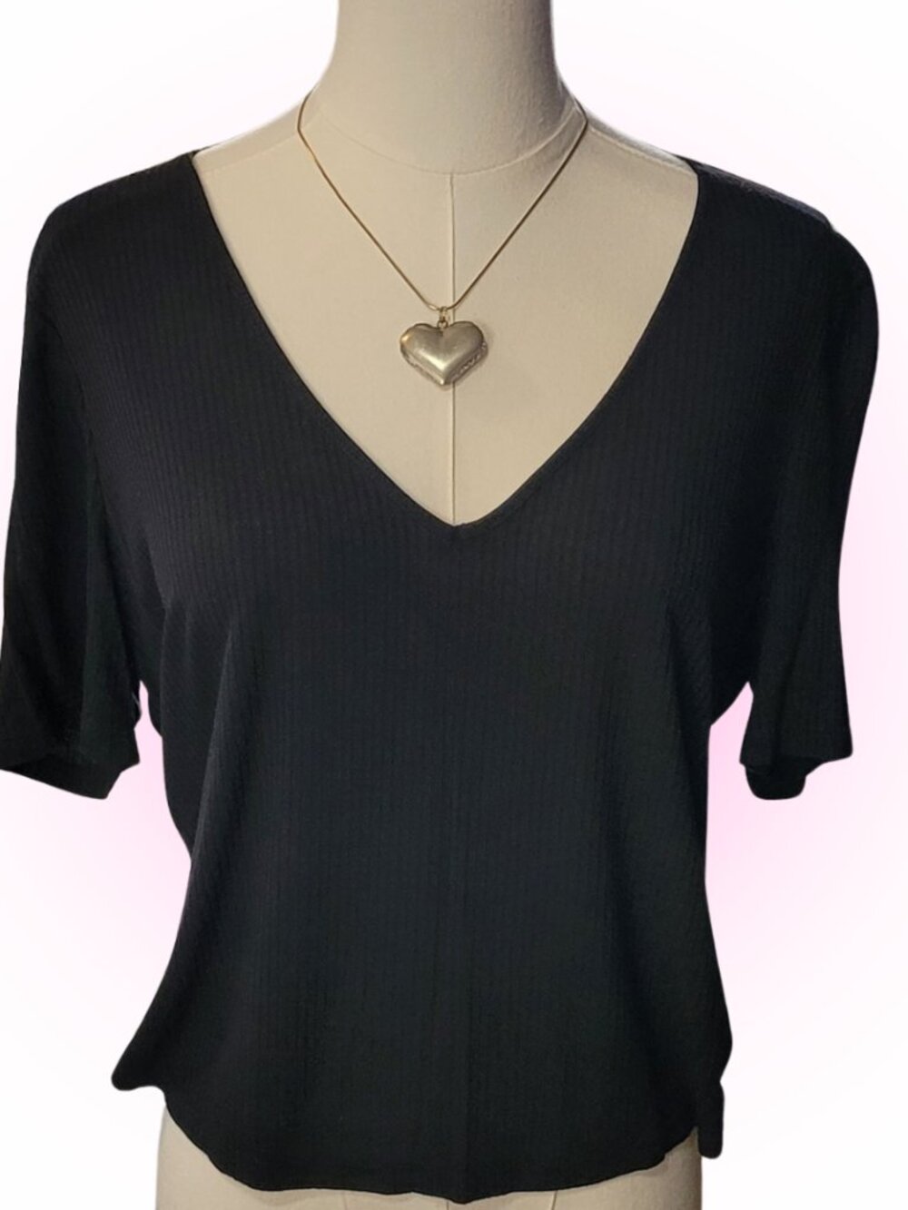 FASHION NOVA DEEP PLUNGE V-NECK WOMEN'S CROP TOP EUC 2X XXL